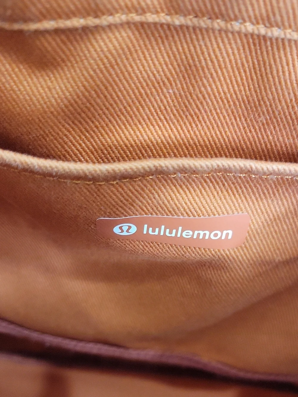 Lululemon Athletica Orange Daily Multi-Pocket Canvas Tote with Burgundy Trim - Picture 5 of 6